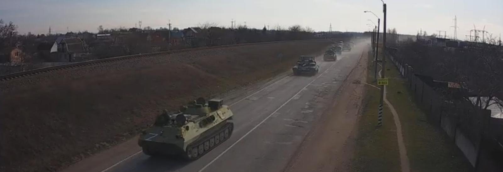 Coluna tanques russos