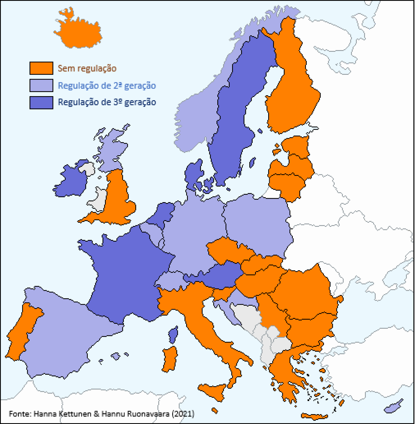 Regulação das rendas habitacionais em 33 países europeus (2010-2021)