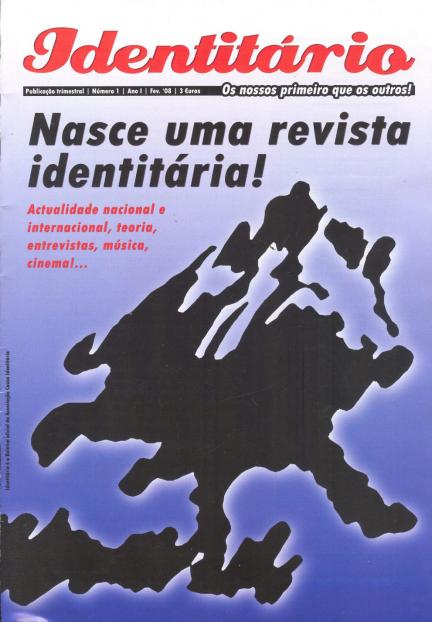 Primeiro número da revista Identitário, da Causa Identitária