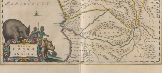 mapa reino angola 1664